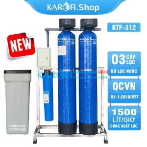 Bộ lọc tổng đầu nguồn gia đình KTF-312 - 3 Cấp, Van tự động, Xử lý Canxi, Sắt