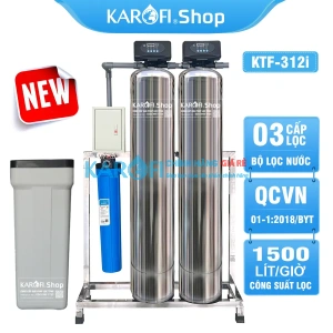 Bộ lọc tổng đầu nguồn gia đình KTF-312i - 3 cấp, Van tự động, Xử lý Canxi