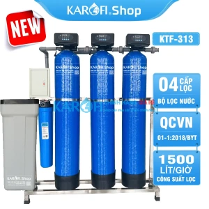 Bộ lọc tổng đầu nguồn gia đình KTF-313 - 3 Cấp, Van tự động, Xử lý Canxi, Sắt