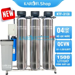 Bộ lọc tổng đầu nguồn gia đình KTF-313i - 4 cấp lọc, van tự động, xử lý canxi