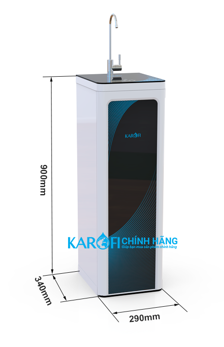 may-loc-nuoc-karofi-kaq-o07-kich-thuoc-1 Thông số kỹ thuật máy lọc nước Karofi KAQ-O07