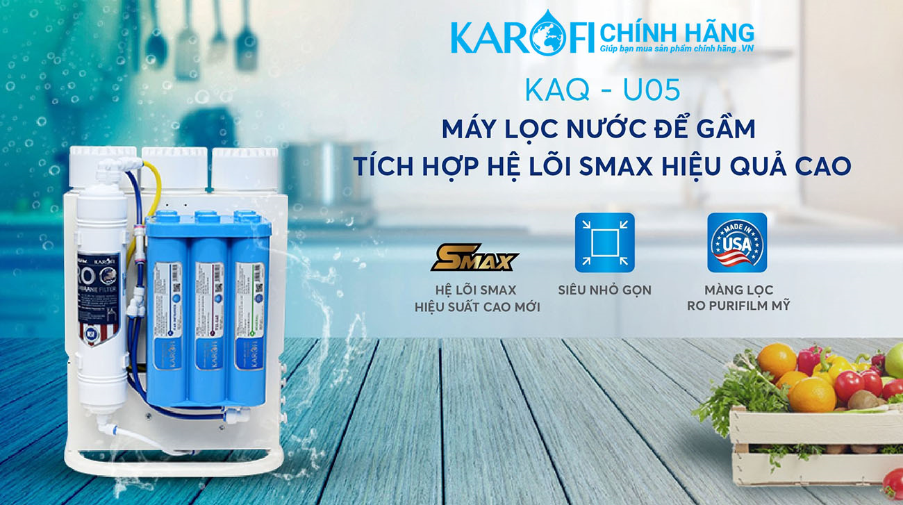 may-loc-nuoc-karofi-kaq-u05-5-3 Máy lọc nước Karofi KAQ-U05 - 10 cấp lọc - nhỏ gọn