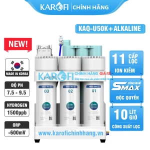 Máy lọc nước ion kiềm Karofi KAQ-U50K + ALKALINE 11 Lõi lọc