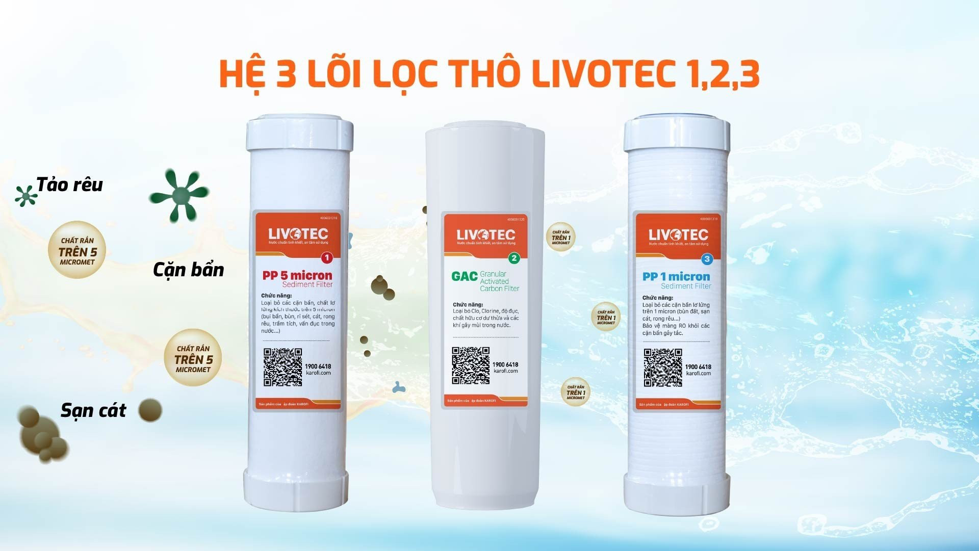 Máy lọc nước nóng lạnh Karofi Livotec 616