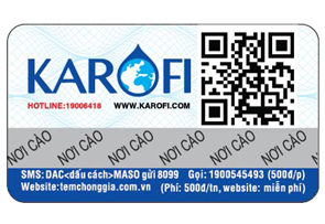 Tem cào xác thực chính hãng máy lọc nước Karofi Tem cào xác thực chính hãng máy lọc nước Karofi