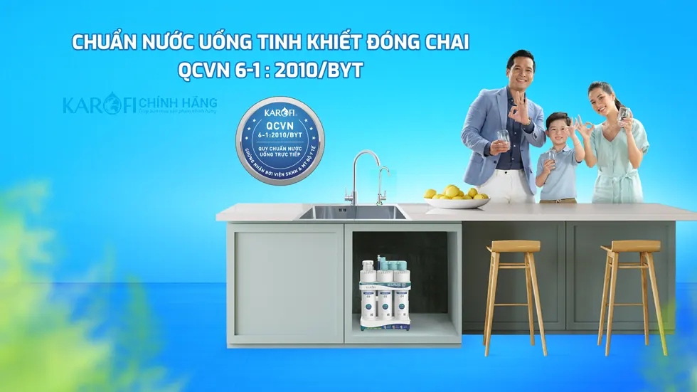 Máy lọc nước Karofi KAQ-U95 Pro Nước tinh khiết đóng chai
